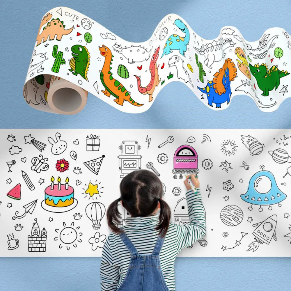 Doodle Paper Roll – Easy Stick & Draw Anywhere - Unipiq