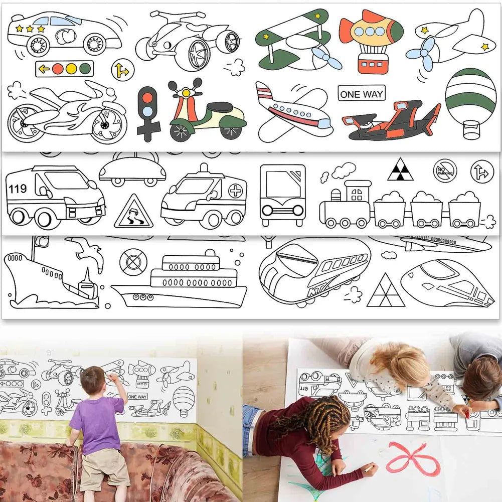 Doodle Paper Roll – Easy Stick & Draw Anywhere - Unipiq