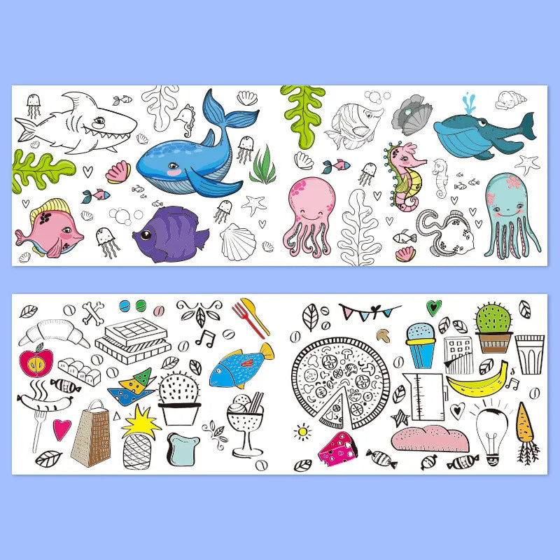 Doodle Paper Roll – Easy Stick & Draw Anywhere - Unipiq