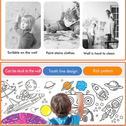 Doodle Paper Roll – Easy Stick & Draw Anywhere - Unipiq